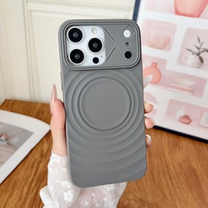 Funda Protectora para Teléfono con Carga Inalámbrica de Color Sólido para <span class=keywords><strong>iPhone</strong></span> 17 Pro Max 18 16 15 14 13 12 11 Pro <span class=keywords><strong>7</strong></span> <span class=keywords><strong>Plus</strong></span>, Cubierta Trasera con Patrón de Ondas Magnéticas - Product Image 4