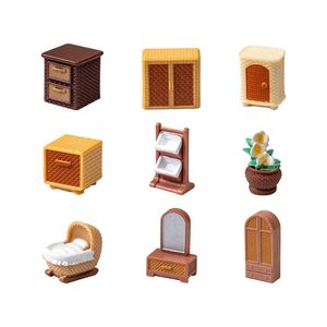 Miniature Rattan Furniture Set Resin Dollhouse Accessories For Desktop Decoration 5-13 Years Unisex - Product Image 4