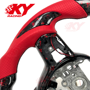Accessoires de voiture sport pour Honda Civic Accord CRV 11e génération, volant personnalisé en fibre de carbone forgée avec LED RPM pour Acura Integra - Product Image 2