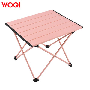 โต๊ะพับได้พกพา Woqi ทำจากอลูมิเนียม ขนาด 56x46.5x40.5 ซม. สีชมพู โต๊ะพับสำหรับใช้งานกลางแจ้ง น้ำหนักเบา ประหยัดพื้นที่ รูปทรงสี่เหลี่ยมผืนผ้า - Product Image 3