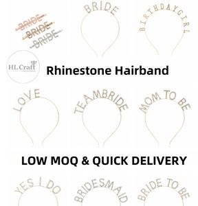 HLC Coroncine Personalizzate con Strass per <span class=keywords><strong>Addio</strong></span> <span class=keywords><strong>al</strong></span> <span class=keywords><strong>Nubilato</strong></span>, <span class=keywords><strong>Accessori</strong></span> per Capelli da Sposa con Scritta YES I DO per la Festa Nuziale - Product Image 6