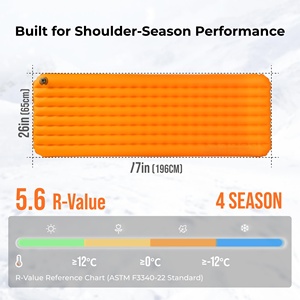TPU Vertical Strap Air Inflatable Waterproof Ultralight Portable <b>Camping</b> Sleeping Mat Outdoor <b>Hiking</b> Backpacking air Bed - Product Image 4