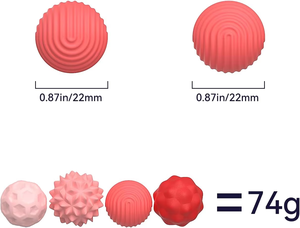ของเล่นบีบคลายเครียด 4 ชิ้น ลูกบอลสัมผัสหลากหลายพื้นผิว พร้อมเปลือกซิลิโคน สำหรับผู้ใหญ่ เงียบ ไม่ส่งเสียง แม่เหล็กติดโต๊ะ ของเล่นบีบคลายเครียด - Product Image 6