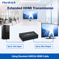 Répartiteur métallique Hardrock 4Kx2K 1x4 10,2 Gbit/s avec réinitialisation du signal et prise en charge 3D pour affichages de détail et installations AV