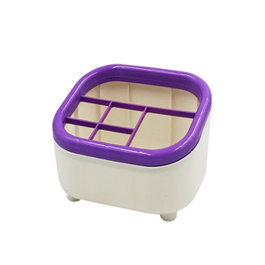 6-compartment trapezoidal pen <b>holder</b>, desktop cosmetic storage box, large capacity dressing table desktop <b>makeup</b> brush and - Product Image 5