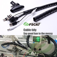 Banda de envoltura en espiral para ordenar cables, funda organizadora de cables, protector flexible inteligente para gestión de cables