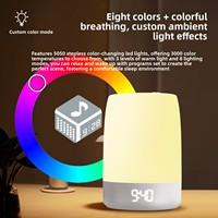 Machine à bruit blanc intelligente OEM/ODM avec contrôle via application Bluetooth, veilleuse RGB, réveil numérique et 32 sons apaisants pour la thérapie du sommeil