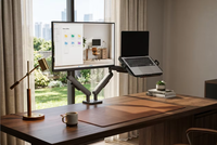 Support d'extension réglable robuste et économique de 11 à 18 pouces avec glissière de 460 mm pour plateau d'ordinateur portable de bureau de jeu