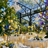 Tente de mariage extérieure transparente avec toit en verre pour événements de mariage et banquets en plein air