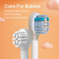 Cepillo de Dientes Eléctrico Infantil OEM con Diseño de Piruleta, Silicona, IPX7, Motor de Levitación Magnética y Temporizador Inteligente