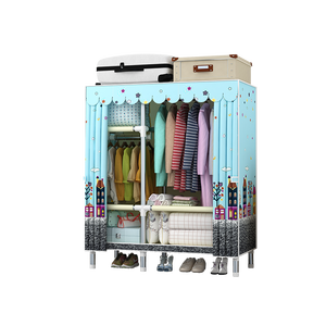 Armoires en tissu <span class=keywords><strong>jumbo</strong></span> pour bébés, italien de bonne qualité, pliables et entièrement assemblé, étagères en métal pour vêtements - Product Image 1