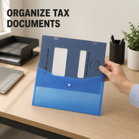 Carpeta de Archivo Fiscal Personalizada al por Mayor con Logotipo Impreso, Carpeta para Declaración de Impuestos de Renta para Preparadores, Organizador, Suministros de Oficina