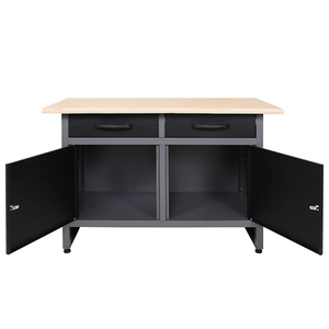 Banc de travail personnalisable JZD, en métal et en <span class=keywords><strong>bois</strong></span>, avec tiroirs de rangement pour outils, pour garage ou atelier - Product Image 4