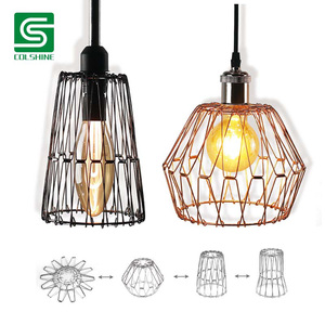 Industrial Vintage Foldable Iron Lamp Shade Rustic Metal Pendant <strong>Light</strong> <strong>Cover</strong> for Farmhouse <strong>Loft</strong> Decor - Product Image 4