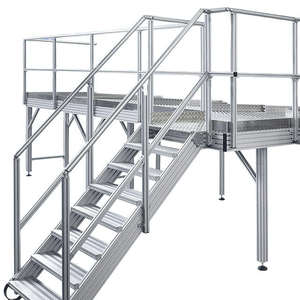 Mobile Schwerlast-Industrie-Aluminium-Stufenleiter Outdoor-Plattform Klappbare A-Rahmen-Leiter Extrudierte Aluminiumlegierungsprofile - Product Image 2