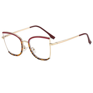 Cat Eye <b>Eyeglasses</b> <b>Frames</b> Full Rim Anti Blue Light Metal Unisex 2024 Fashion Lightweight Design - Product Image 4