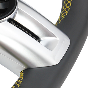 พวงมาลัย lenkrad หนังสีเหลืองสำหรับ Mercedes <span class=keywords><strong>Benz</strong></span> C117 C197 C205 W117 W166 C300 X164 - Product Image 5