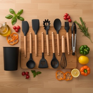 Premium <b>Silicone</b> Kitchen Utensils Cooking <b>Tools</b> Set Heat Resistant Spoons Whisk Turner Non-stick Cooking Utensil for Kitchen - Product Image 6