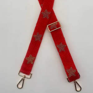 Rouge professionnel Gameday sac à main sangle perles polyvalent ceinture décorative à la mode luxe écologique léger Polyester mode - Product Image 1