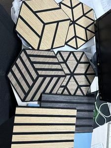 Bande insonorisante WAVE personnalisée <span class=keywords><strong>à</strong></span> dé<span class=keywords><strong>coller</strong></span> et <span class=keywords><strong>à</strong></span> <span class=keywords><strong>coller</strong></span> pour <span class=keywords><strong>plafond</strong></span> et mur en bois et pour animaux de compagnie, panneau acoustique en bois <span class=keywords><strong>à</strong></span> lamelles - Product Image 4