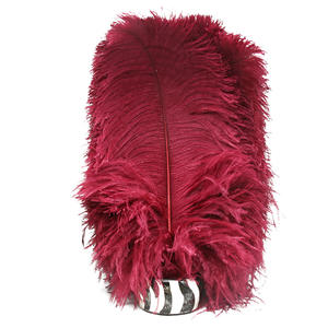 Großhandel 55-60 cm Pink Rot Gelb Schwarz Grün Straußen federn Bulk Feather Strauß zur Dekoration - Product Image 4