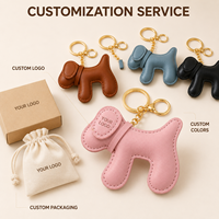 Gantungan Kunci Kulit PU Dachshund Lucu, Liontin Anjing Kartun, Aksesoris Tas, Gantungan Kunci, Ornamen Gantung Mobil, Hadiah untuk Wanita dan Anak Perempuan