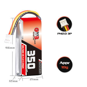 GNB 2S RC Lipo batería 7,4 V 350mAh 60C/120C batería de grafeno con enchufe XT30 PH2.0 para FPV Drone Quadcopter helicóptero avión - Product Image 5