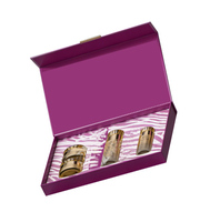 Individuelles Logo Magnetische Klappbare Karton-Parfümbox mit Matt-Laminierung Griff 3-50ml Größen Luxuriöse Kosmetikverpackung