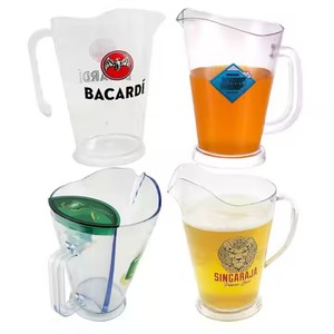 Bán buôn cấp thực phẩm Stackable rõ ràng màu xanh 1-3l bình nhựa Jug với xử lý cho bia, rượu vang, trà, sữa, cà phê và nước trái cây - Product Image 6