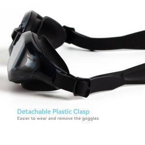 वयस्कों के लिए 100% आराम सिलिकॉन तैरने वाले गोगल्स व्यापक दृष्टि एंटी-फॉग स्विमिंग ईकअप और हेडस्ट्रेप - Product Image 4