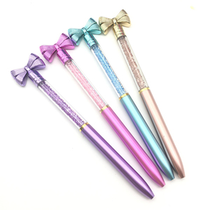 Penna a Sfera Girevole a Forma di Fiocco Creativa, con Cristalli e Strass, Personalizzabile con Logo, Regalo per Ragazze, Articoli per Ufficio - Product Image 1