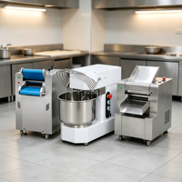 Mélangeur à pâte pour boulangerie commerciale, cuve en acier inoxydable, machine à pétrir la farine