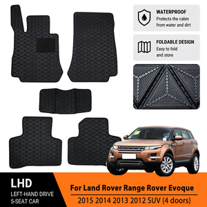 Tapetes de Auto <span class=keywords><strong>5D</strong></span> para Land Rover Range Rover <span class=keywords><strong>Evoque</strong></span> 2012-2015 SUV, Resistentes al Desgaste, Impermeables, Antideslizantes, Diseño Plegable - Product Image 1