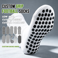 Chaussettes de football professionnelles FlexGrip antidérapantes, respirantes, avec soutien de la voûte plantaire, blanches
