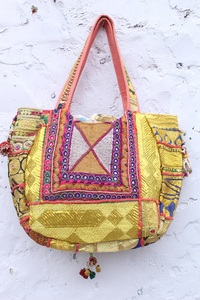 Bolso Jaipuri Banjara Vintage Ligero en Oferta, Bolso de Hombro de Algodón con Flores Bordadas a Mano, Estilo Étnico Indio, para Mujer - Product Image 3