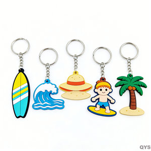 QYS <b>Custom</b> Logo Soft PVC Rubber Keychain 3D <b>Key</b> <b>Ring</b> <b>Key</b> Fob Promotional Business Gift - Product Image 2