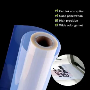 Sıcak satış 17inx30m boyutu PET film su geçirmez PET tabanlı pozitif ekran baskı mürekkep püskürtmeli şeffaflık filmi mürekkepli Plotter