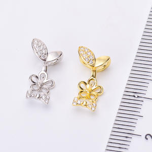 อุปกรณ์ทำเครื่องประดับเงินแท้ S925 สำหรับไข่มุก DIY ฐานเปล่าสำหรับใส่ไข่มุกทรงกลมขนาด 8-10 มม. จี้สร้อยคอรูปกระต่ายแฟชั่น 30368 - Product Image 2