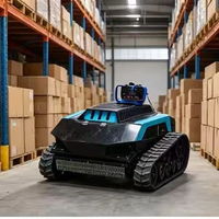 Tondeuse robotisée à chenilles tout-terrain professionnelle 4 temps télécommandée avec contrôleur sans fil longue portée