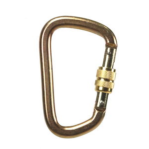 Zhongyu D-Type Carabiner 4000N Alloy Steel <b>Threaded</b> <b>Lock</b> Climbing Equipment - Product Image 1