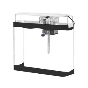 Curved Corner Glass Aquarium Kit Aquarium mit Filter und LED-Licht