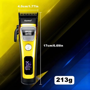 Tondeuse à <span class=keywords><strong>cheveux</strong></span> professionnelle Kemei KM-1911 pour hommes, lame DLC, moteur sans balais à rotor externe avec chargeur <span class=keywords><strong>de</strong></span> base et écran LED pour la <span class=keywords><strong>coupe</strong></span> <span class=keywords><strong>de</strong></span> <span class=keywords><strong>cheveux</strong></span> - Product Image 6