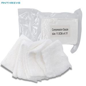 Pansement en gaze compressée pliée en Z, stérile, respirant, en coton 100 % blanc, jetable, médical, Anthrive OEM - Product Image 2