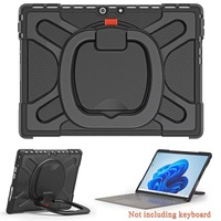 Étui de protection universel pour tablette en plastique antichoc noir avec fonction de support, compatible avec Microsoft Surface Pro 8-12, modèle DAFEI-924 12x12