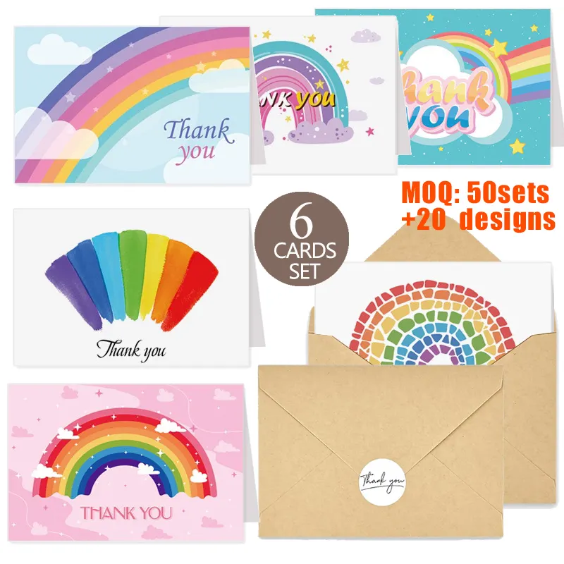 In Stock Low MOQ Thank You Cards Set For Small Business