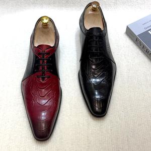 Nouvelles chaussures Oxford pour hommes, automne 2026, à enfiler, rayées, pour le bureau, la carrière, respirantes, antidérapantes, légères, en cuir véritable, semelle en caoutchouc - Product Image 3