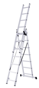 Escalera de aluminio telescópica de <span class=keywords><strong>3</strong></span> secciones de servicio pesado de Grado Profesional <span class=keywords><strong>3</strong></span>*12 Escalera de trabajo de gran altitud de fuerza industrial - Product Image 5