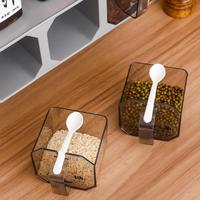 Boîte à épices pour la cuisine, boîte à sel, sucre, épices, poivre, autocollant en plastique pour épices