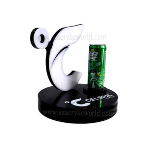 Custom Illuminated Bottle Display Rack LED Acrylic Retail Showcase Stand for Wine & Beverage - Product Image 2