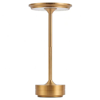 Lampe de table LED rechargeable par USB, étanche IP54, ronde, pour restaurant, bar, batterie 5200 mAh, variateur tactile, lampe de bureau